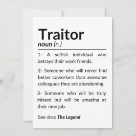 別れおもしろいの同僚の離れ仕事 サンキューカード