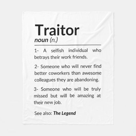 別れおもしろいの同僚の離れ仕事 フリースブランケット (正面)