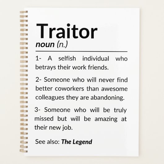 別れおもしろいの同僚の離れ仕事 プランナー手帳 (正面)