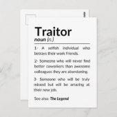 別れおもしろいの同僚の離れ仕事 ポストカード (正面/裏面)