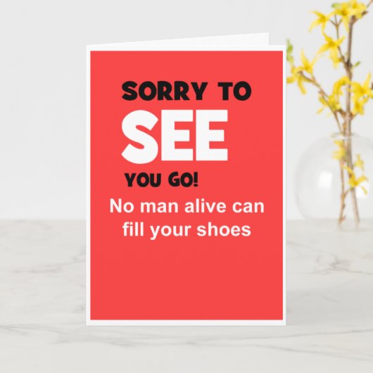 別れおもしろいる カード (黄色い花)