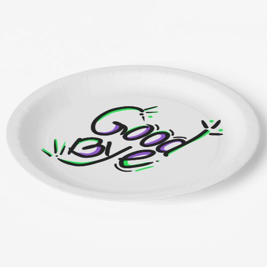 別れのおもしろい引用文 ペーパープレート (アングル)