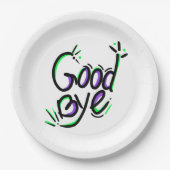 別れのおもしろい引用文 ペーパープレート (正面)