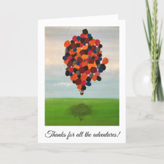 別れのカ感謝していード – 冒険へ！ カード