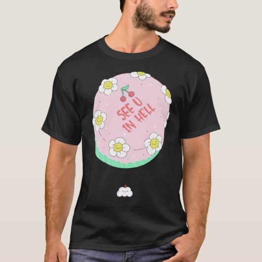 別れのケーキのアイデア 別れの挨拶 チーム 同僚 Tシャツ (正面)