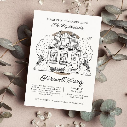 別れのストップパーティーで立ち寄る 招待状