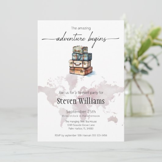 別れのパーティーの世界の旅は冒険を開始 招待状 (スタンド正面)