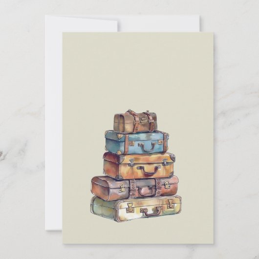 別れのパーティーの世界の旅は冒険を開始 招待状 (裏面)