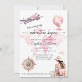 別れのパーティー世界旅行の冒険が始まる 招待状 (正面)