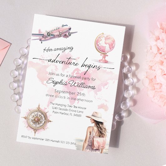 別れのパーティー世界旅行の冒険が始まる 招待状