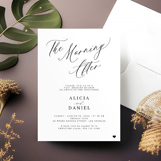 別れのブランチ結婚パーティーの翌朝 招待状