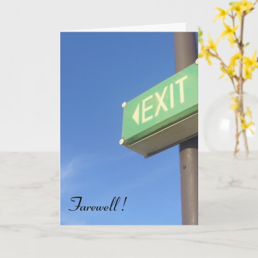 別れの出口 カード (黄色い花)