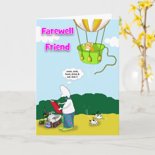 別れの友 カード (黄色い花)