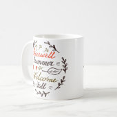 別れの夏の歓迎秋感謝祭 コーヒーマグカップ (正面左)