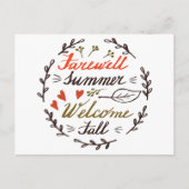 別れの夏の歓迎秋 シーズンポストカード (正面)