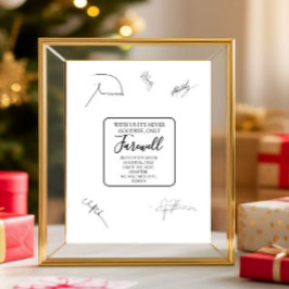 別れの贈り物のサインを決して別れることはない フォトプリント           