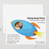 別れのParty すばらしい宇宙船 予算内で価値がある 招待状 (正面/裏面)