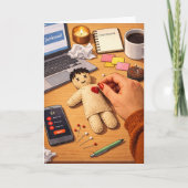 別れは辛いが気にしないイラスト カード (正面)