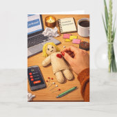 別れは辛い – ダークユーモアの呪い人形 カード (正面)