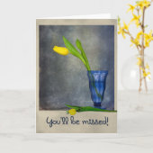 別れ カード (黄色い花)