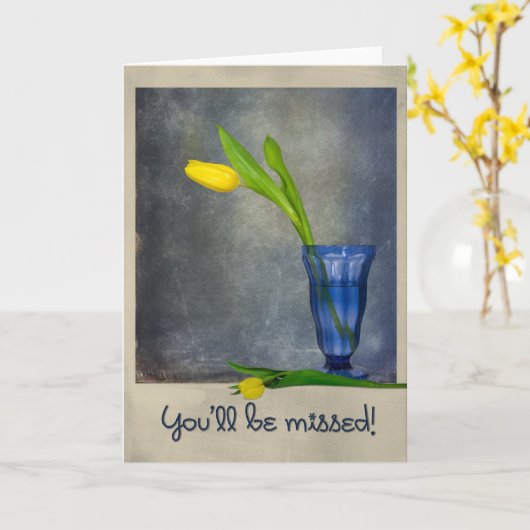 別れ カード (黄色い花)