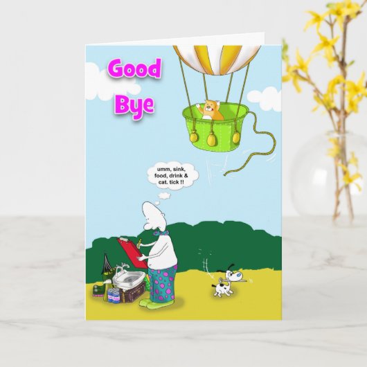 別れ カード (黄色い花)