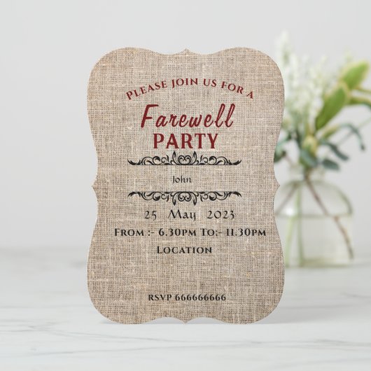 別れ 招待状 (スタンド正面)