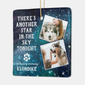 別スターペットロス悔やみや弔慰引用文メモリアル セラミックオーナメント (左)