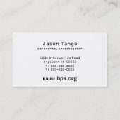 別世界の名刺(黒) 名刺 (裏面)