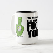 別名… 泡立った指の衣裳のマグ ツートーンマグカップ (正面左)