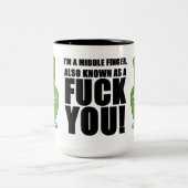 別名… 泡立った指の衣裳のマグ ツートーンマグカップ (中央)