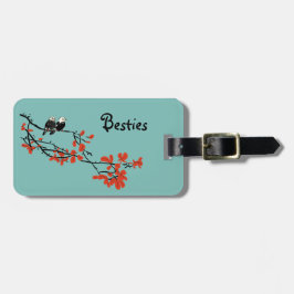 別売りギフト2鳥の木の枝の荷物タグ ラゲッジタグ