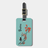 別売りギフト2鳥の木の枝の荷物タグ ラゲッジタグ (正面縦)