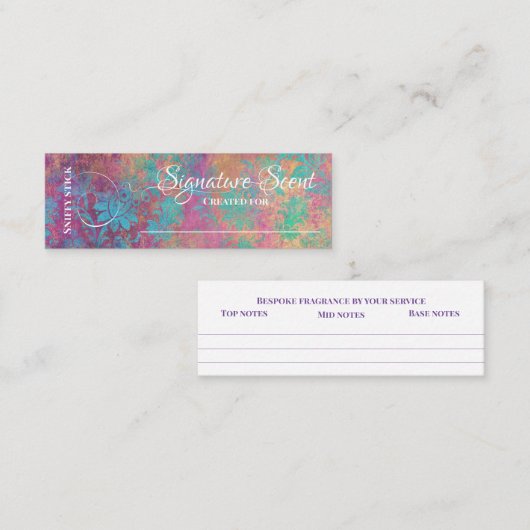 別売り香り個人的な香りスニフノートミックス スキニー名刺 (正面/裏面)