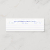 別売り香り個人的な香りスニフノートミックス スキニー名刺 (裏面)