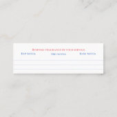 別売り香り個人的な香りスニフノートミックス スキニー名刺 (裏面)