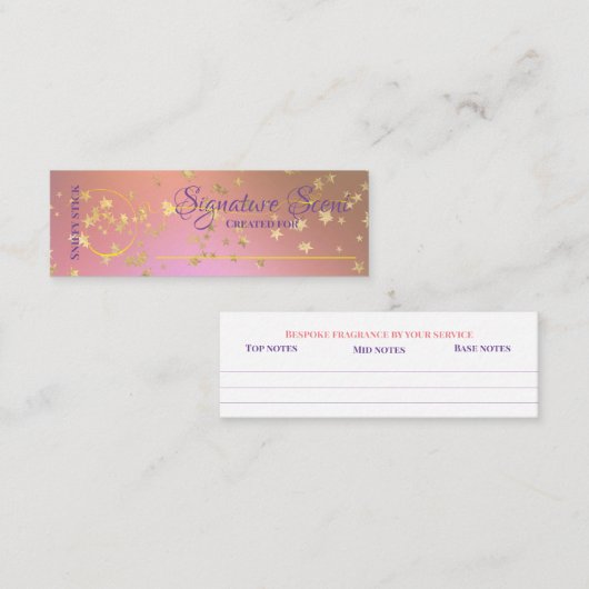 別売り香り個人的な香りスニフノートミックス スキニー名刺 (正面/裏面)
