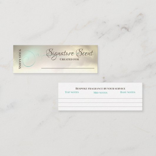 別売り香り個人的な香りスニフノートミックス スキニー名刺 (正面/裏面)