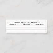 別売り香り個人的な香りスニフノートミックス スキニー名刺 (裏面)