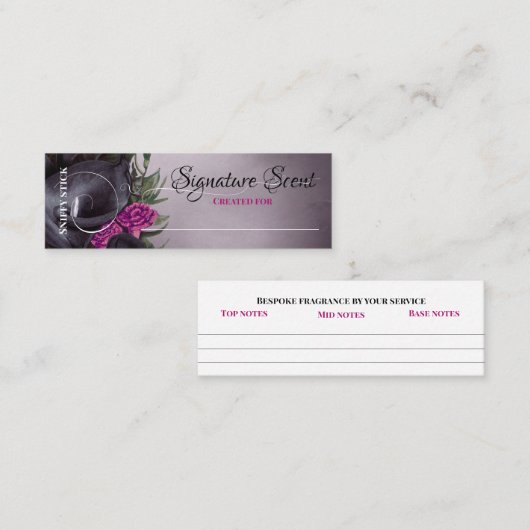 別売り香り個人的な香りスニフノートミックス スキニー名刺 (正面/裏面)