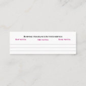 別売り香り個人的な香りスニフノートミックス スキニー名刺 (裏面)