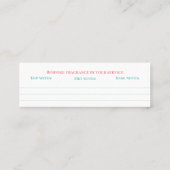 別売り香り個人的な香りスニフノートミックス スキニー名刺 (裏面)