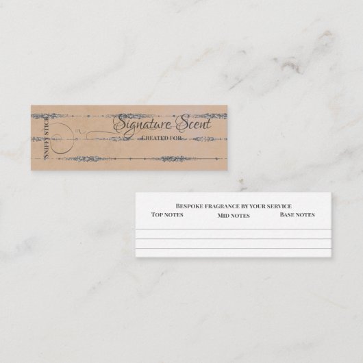 別売り香り個人的な香りスニフノートミックス スキニー名刺 (正面/裏面)