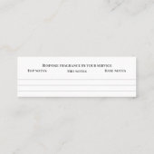 別売り香り個人的な香りスニフノートミックス スキニー名刺 (裏面)