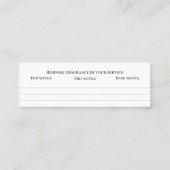 別売り香り個人的な香りスニフノートミックスmi スキニー名刺 (裏面)