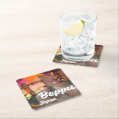 別府旅行日本のポスター スクエアペーパーコースター (インサイチュ)