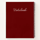 別書付き： 8.5" x 11" ノートブック (裏面)