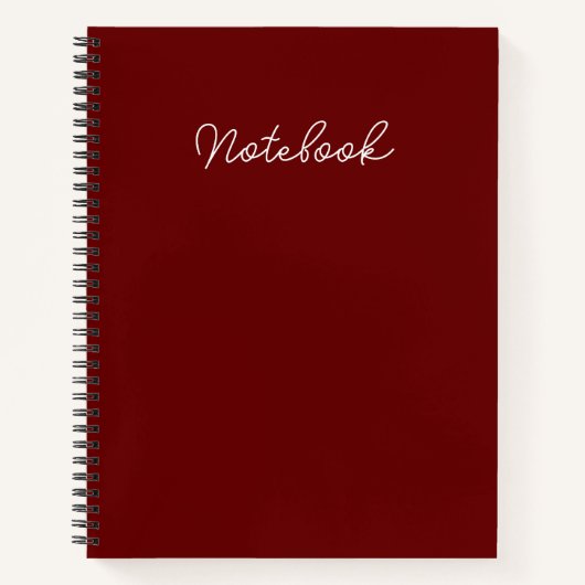 別書付き： 8.5" x 11" ノートブック (正面)