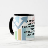 別生き延びの電話会議のマググ マグカップ (正面左)