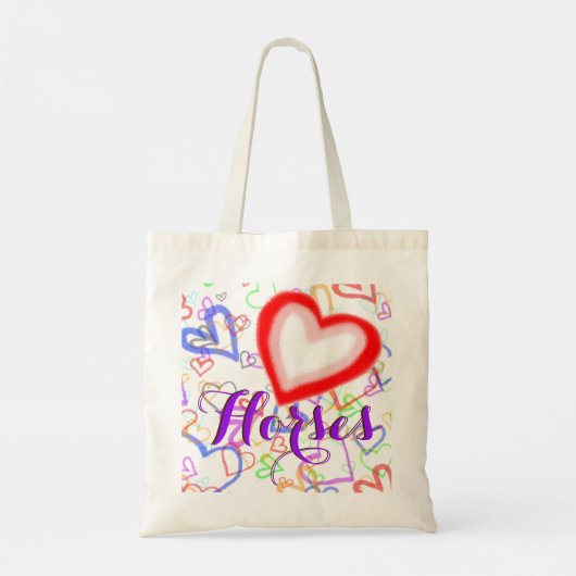 別色の馬 トートバッグ (裏面)